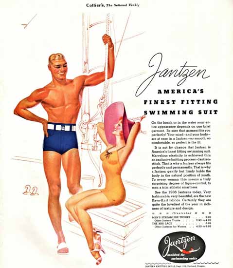 Jantzen Americas finest fitting Swimming Suit George Petty Sex Appeal | Sex Appeal Vintage Ads and Covers 1891-1970