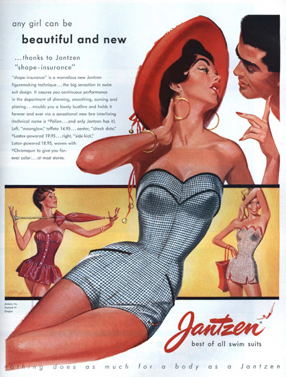 Jantzen Swim Suits Beautiful And New | Sex Appeal Vintage Ads and Covers 1891-1970