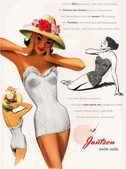 Jantzen Swim Suits Girl Paris | Sex Appeal Vintage Ads and Covers 1891-1970