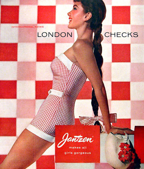 Jantzen Swim Suits London Checks Portland | Sex Appeal Vintage Ads and Covers 1891-1970