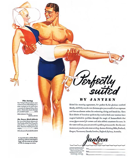 Jantzen Swim Suits Perfectly Suited Portland George Petty | Sex Appeal Vintage Ads and Covers 1891-1970