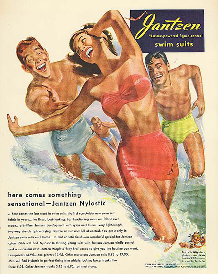 Jantzen Swim Suits Something Sensational | Sex Appeal Vintage Ads and Covers 1891-1970