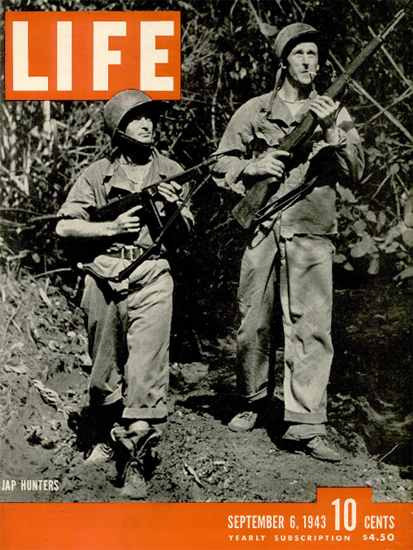 Jap Hunters 6 Sep 1943 Copyright Life Magazine | Life Magazine BW Photo Covers 1936-1970