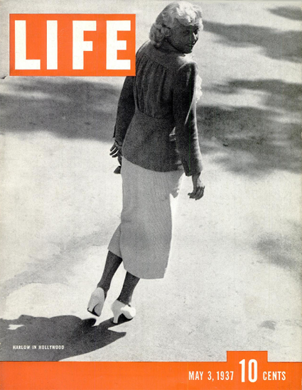 Jean Harlow in Hollywood 3 May 1937 Copyright Life Magazine | Life Magazine BW Photo Covers 1936-1970