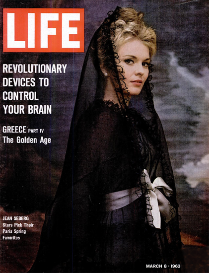 Jean Seberg in Paris Fashion 8 Mar 1963 Copyright Life Magazine | Life Magazine Color Photo Covers 1937-1970