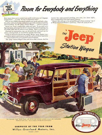 Jeep Station Wagon Willys Jeep Engine | Vintage Cars 1891-1970