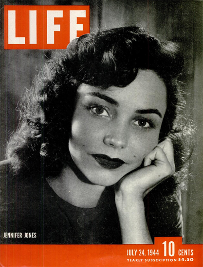 Jennifer Jones 24 Jul 1944 Copyright Life Magazine | Life Magazine BW Photo Covers 1936-1970