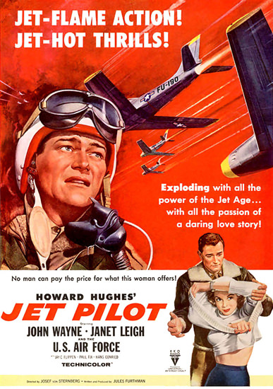 Jet Pilot John Wayne Janet Leigh US Air Force 1957 | Sex Appeal Vintage Ads and Covers 1891-1970