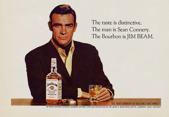 Jim Beam Sean Connery 1967 | Sex Appeal Vintage Ads and Covers 1891-1970