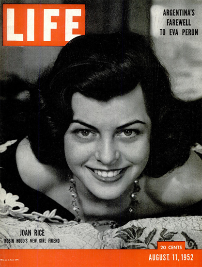 Joan Rice Robin Hoods Girl Friend 11 Aug 1952 Copyright Life Magazine | Life Magazine BW Photo Covers 1936-1970