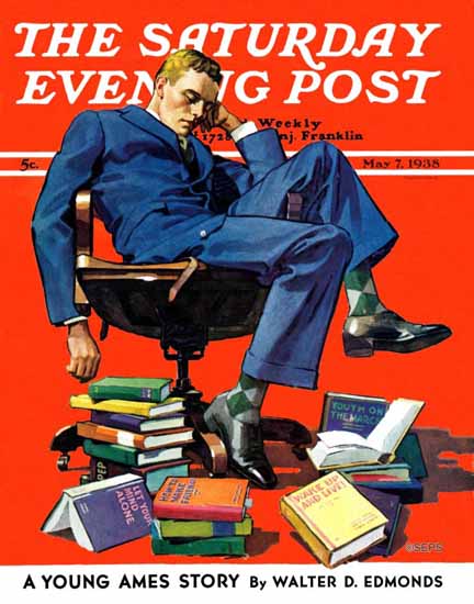 John E Sheridan Saturday Evening Post Motivated to Sleep 1938_05_07 | The Saturday Evening Post Graphic Art Covers 1931-1969