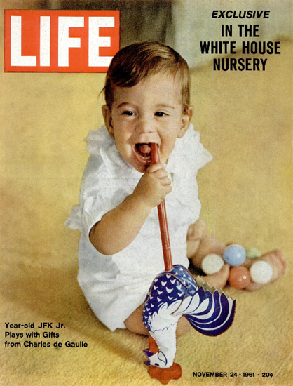 John F Kennedy Jr is 1 Year old 24 Nov 1961 Copyright Life Magazine | Life Magazine Color Photo Covers 1937-1970