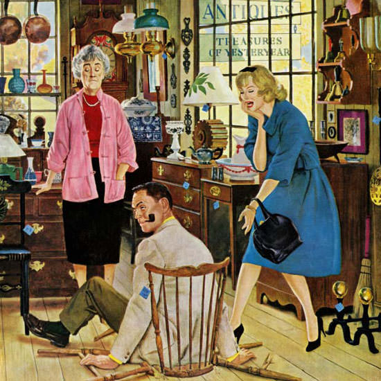 John Falter Saturday Evening Post Broken 1959_06_20 Copyright crop | Best of 1950s Ad and Cover Art