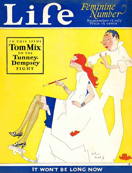 John Held Jr Life Humor Magazine 1927-09-15 Copyright | Life Magazine Graphic Art Covers 1891-1936