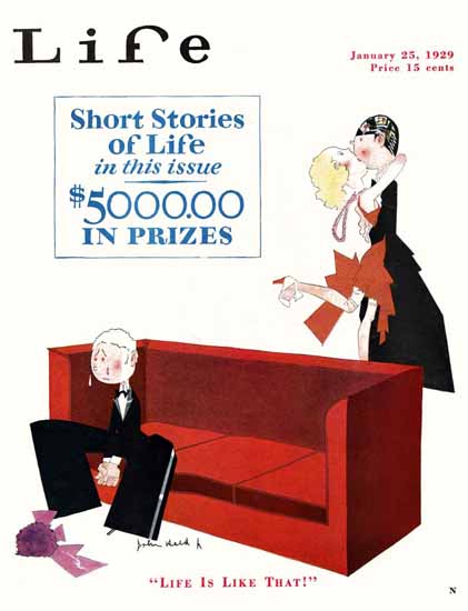 John Held Jr Life Is Like That 1929-01-25 Copyright | Life Magazine Graphic Art Covers 1891-1936