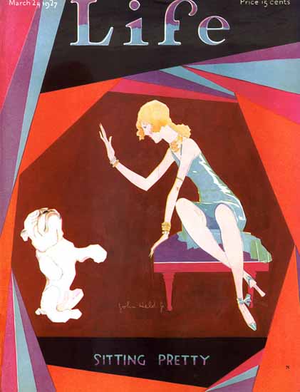 John Held Jr Life Magazine Sitting Pretty 1927-03-24 Copyright | Life Magazine Graphic Art Covers 1891-1936