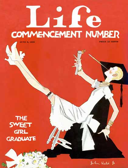 John Held Jr Life Magazine Sweet Girl Graduate 1926-06-03 Copyright | Life Magazine Graphic Art Covers 1891-1936