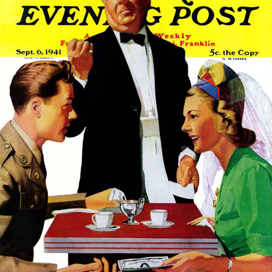 John Hyde Phillips Saturday Evening Post 1941_09_06 Copyright crop | Best of Vintage Cover Art 1900-1970