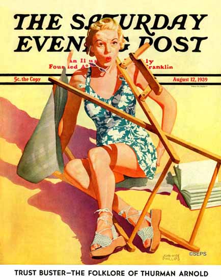 John Hyde Phillips Saturday Evening Post Broken 1939_08_12 Sex Appeal | Sex Appeal Vintage Ads and Covers 1891-1970