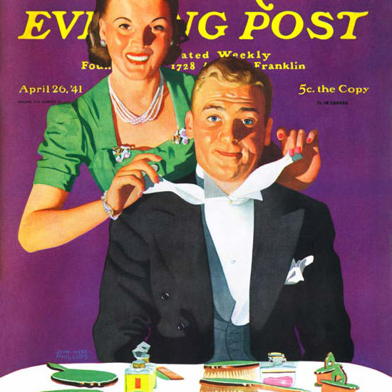 John Hyde Phillips Saturday Evening Post Tux 1941_04_26 Copyright crop | Best of Vintage Cover Art 1900-1970