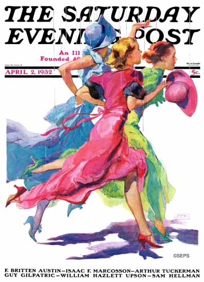 John La Gatta Cover Artist Saturday Evening Post 1932_04_02 | The Saturday Evening Post Graphic Art Covers 1931-1969