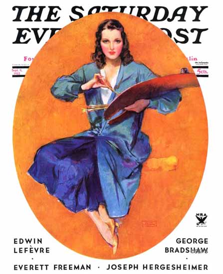 John La Gatta Cover Artist Saturday Evening Post 1933_09_09 Sex Appeal | Sex Appeal Vintage Ads and Covers 1891-1970