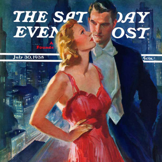 John La Gatta Saturday Evening Post Balcony 1938_07_30 Copyright crop | Best of Vintage Cover Art 1900-1970