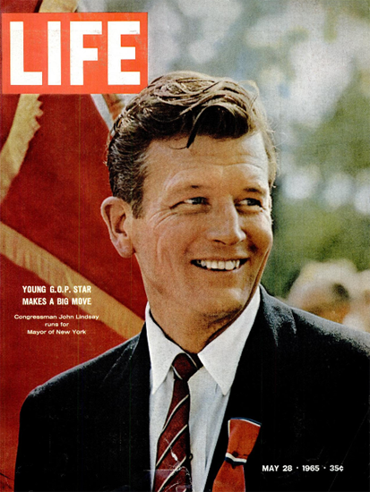 John Lindsey Mayor of New York 28 May 1965 Copyright Life Magazine | Life Magazine Color Photo Covers 1937-1970