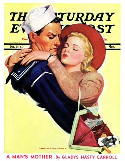 John Newton Howitt Cover Artist Saturday Evening Post 1940_10_19 | The Saturday Evening Post Graphic Art Covers 1931-1969