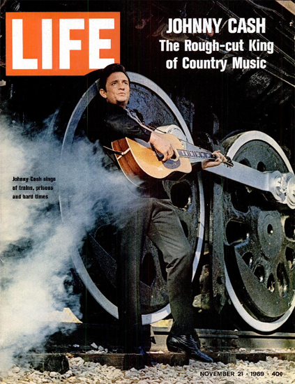 Johnny Cash using Amphetamines 21 Nov 1969 Copyright Life Magazine | Life Magazine Color Photo Covers 1937-1970