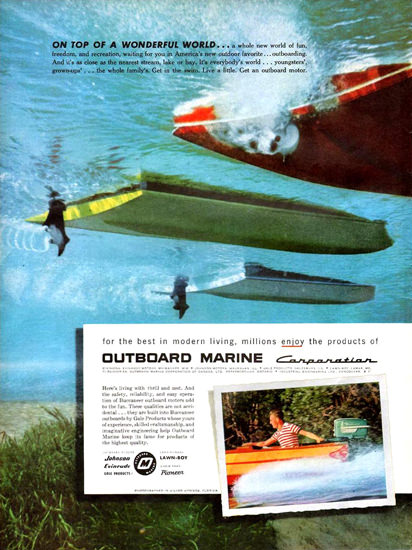 Johnson Outborad Marine 1957 | Vintage Ad and Cover Art 1891-1970