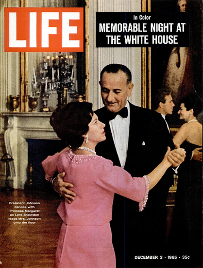 Johnson dances Princess Margaret 3 Dec 1965 Copyright Life Magazine | Life Magazine Color Photo Covers 1937-1970