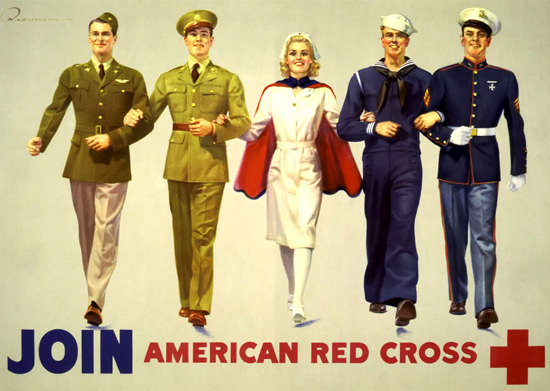 Join American Red Cross | Vintage War Propaganda Posters 1891-1970