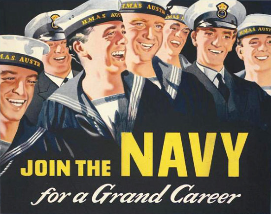 Join The Navy For A Grand Career | Vintage War Propaganda Posters 1891-1970