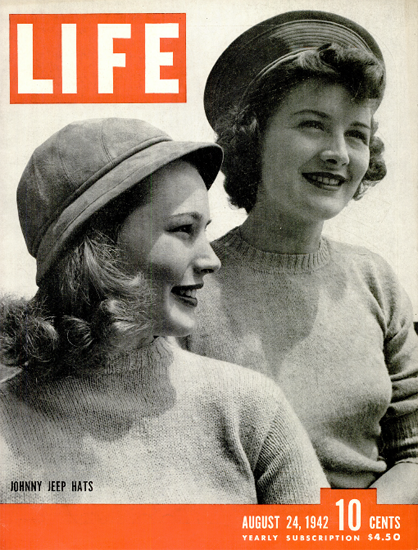 Jonny Jeep Hats 24 Aug 1942 Copyright Life Magazine | Life Magazine BW Photo Covers 1936-1970