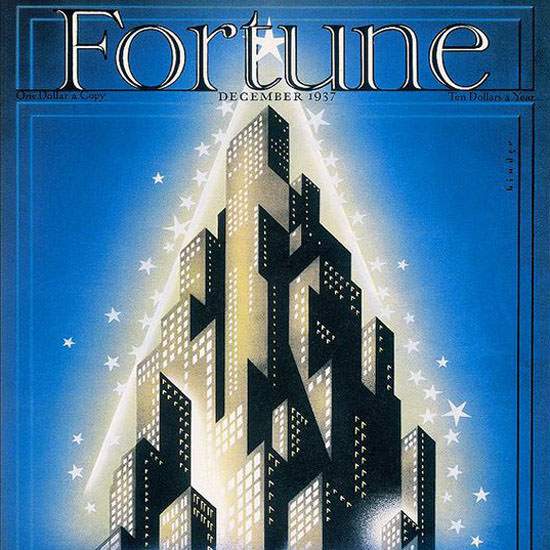 Joseph Binder Fortune Magazine December 1937 Copyright crop | Best of 1930s Ad and Cover Art