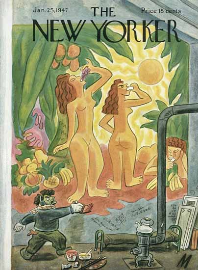 Julian De Miskey The New Yorker 1947_01_25 Copyright | The New Yorker Graphic Art Covers 1946-1970