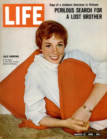 Julie Andrews in Sound of Music 12 Mar 1965 Copyright Life Magazine | Life Magazine Color Photo Covers 1937-1970