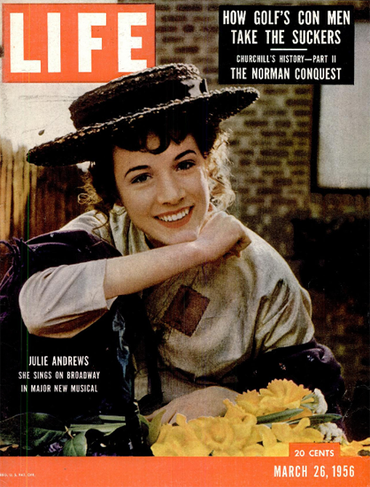 Julie Andrews sings on Broadway 26 Mar 1956 Copyright Life Magazine | Life Magazine Color Photo Covers 1937-1970