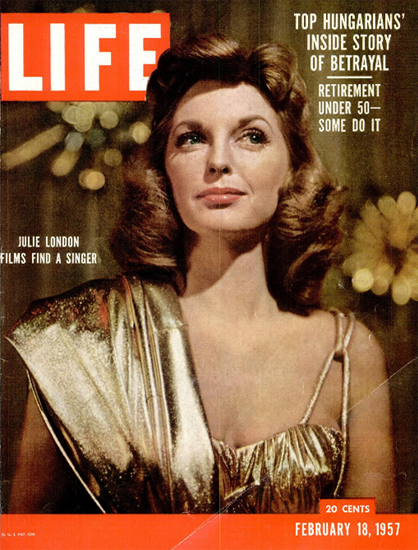 Julie London Films find a Singer 18 Feb 1957 Copyright Life Magazine | Life Magazine Color Photo Covers 1937-1970