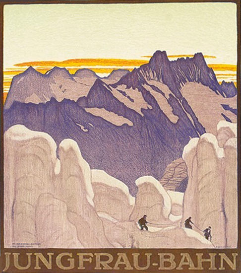 Jungfrau-Bahn Jungfrau Mountain Railway | Vintage Travel Posters 1891-1970