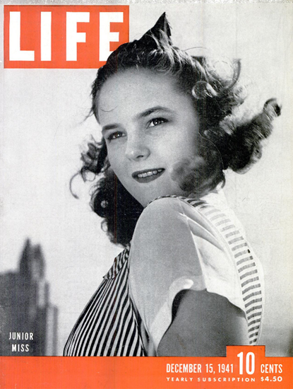 Junior Miss 15 Dec 1941 Copyright Life Magazine | Life Magazine BW Photo Covers 1936-1970