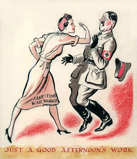 Just A Good Afternoons Work Hitler Vs Worker | Vintage War Propaganda Posters 1891-1970