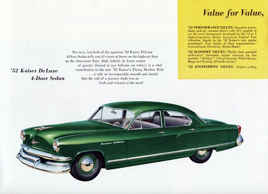 Kaiser DeLuxe Sedan 1952 Flying Shadow | Vintage Cars 1891-1970