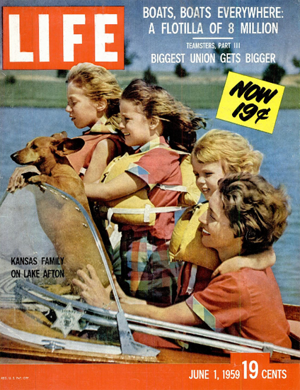 Kansas Family on Lake Afton 1 Jun 1959 Copyright Life Magazine | Life Magazine Color Photo Covers 1937-1970