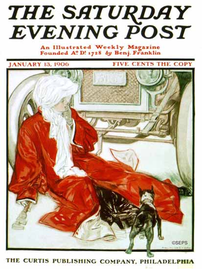 Karl Anderson Saturday Evening Post Cover Art 1906_01_13 | The Saturday Evening Post Graphic Art Covers 1892-1930