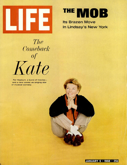 Katharine Hepburn Coming to Dinner 5 Jan 1968 Copyright Life Magazine | Life Magazine Color Photo Covers 1937-1970