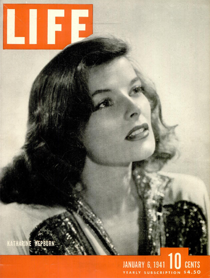 Katherine Hepburn 6 Jan 1941 Copyright Life Magazine | Life Magazine BW Photo Covers 1936-1970