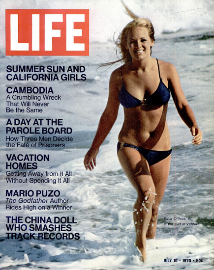 Katie OPace California Girl at Ventura 10 Jul 1970 Copyright Life Magazine | Life Magazine Color Photo Covers 1937-1970