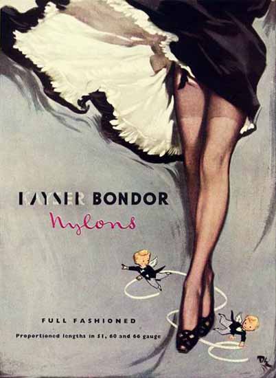 Kayser Bondor Nylons Ad 1950s Sex Appeal | Sex Appeal Vintage Ads and Covers 1891-1970